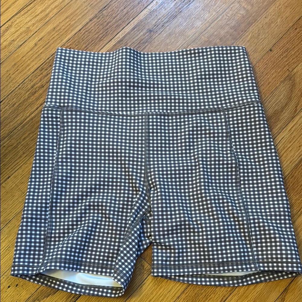 High-Waisted Checkered Women's Shorts